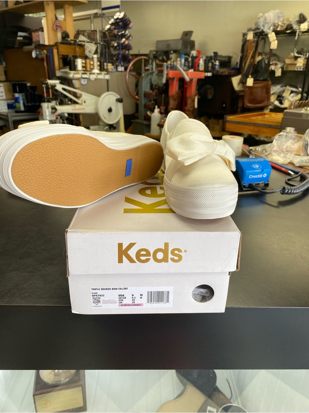 Keds Triple Decker Bow Sneakers — Cream